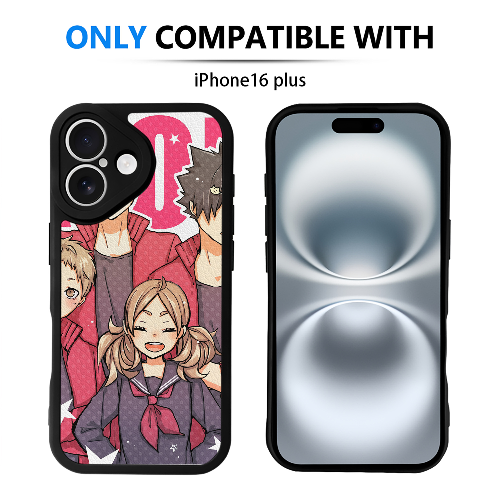（画像用） ハイキュー!! Haikyu!! 【iPhone 16シリーズ対応】シリコンスマホケース（レザー調） 材質：シリコン